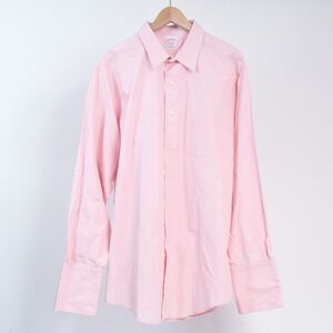 Brooks Brothers Mens Pink French Cuff Traditional Fit Button-Down Shirt SZ 18-36